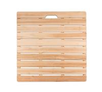 Tapis de bain en bambou naturel, multi-usages, imperméable, antidérapant, pour salle de bain et cuisine, respectueux de l'environnement, durable, 60 x 95 cm