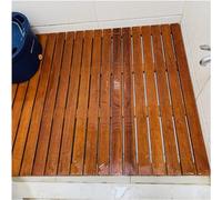 Tapis de Bain en Bois, Tapis de Douche, Tapis de Sol antidérapant pour Salle de Bain, égouttoir, caillebotis rectangulaire à Lattes pour Sauna, Dimensions personnalisées pour Salle