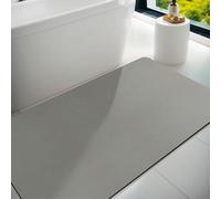 Tapis de bain en caoutchouc, antidérapant, absorbant, à séchage rapide, gris clair, 60 x 150 cm