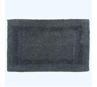 Tapis de bain en coton, 50 x 80 cm - Gris