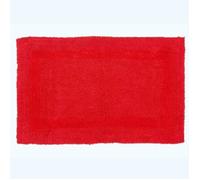 HOMESCAPES Tapis de Bain Absorbant en Coton, Tapis pour Salle de Bain 50x80 cm, Tapis de Bain Rouge