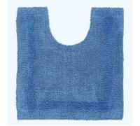 Tapis de bain en coton - HOMESCAPES - 50 x 55 cm - Bleu cobalt - Rectangulaire - Uni
