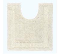 Tapis de bain en coton - HOMESCAPES - 50 x 55 cm - Crème - Rectangulaire - Uni