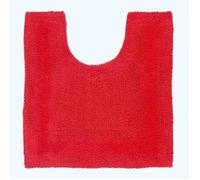 Tapis de bain en coton - HOMESCAPES - 50 x 55 cm - Rouge - Contemporain - Lavable