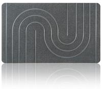 Tapis de bain en diatomée – Séchage rapide, antidérapant, super absorbant et 100 % naturel – Pour salle de bain et douche – Gris, 80 x 50 cm