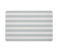 Tapis de bain diatomite séchage rapide 39x60cm STRIO rayé vert céladon - 5five