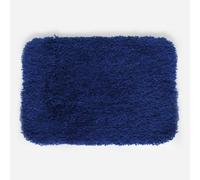 Tapis de bain en microfibre antidérapant rectangulaire bleu foncé L.90 x l.60 cm Highland