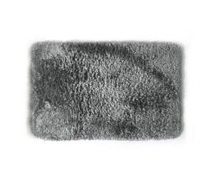 Tapis de bain en microfibre antidérapant rectangulaire gris L.90 x l.60 cm Fino