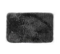 Tapis de bain en microfibre antidérapant rectangulaire noir L.90 x l.60 cm Fino