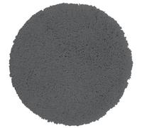 Tapis de bain en microfibre antidérapant rond gris 110 cm Highland
