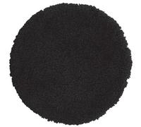 Tapis de bain en microfibre antidérapant rond noir 60 cm Highland