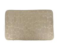 Tendance Tapis mémoire de forme microfibre Galet 50x80 cm Taupe Salle de bain