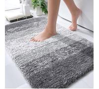 Tapis de bain en microfibre - Très doux et absorbant - Envers en caoutchouc, séchage rapide - Pour salle de bain et douche - Tapis