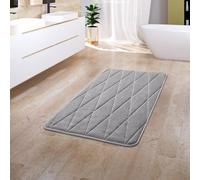 Tapis de bain en mousse Traag à surface antidérapante - 50 x 80 cm - Gris