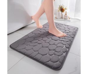 Tapis de bain en mousse viscoélastique, tapis de douche en mousse viscoélastique, tapis de bain absorbant, tapis de salle de bain, tapis de douche, paillasson décoratif, tapis antidérapant pour salle 