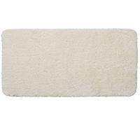 Tapis de bain en peau de phoque et angora 140x70 cm blanc cassé | Tapis de bain doux pour accessoires de salle de bain élégants