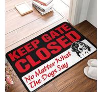 Tapis de bain en peluche pour garder la barrière fermée peu importe ce que le chien dit | Anti-fatigue lavable en machine Tapis d'extérieur pour salle de bain (50 x 80 cm)