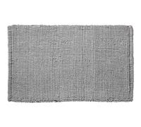Tapis de bain en polycoton uni gris 50x80cm