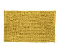 Tapis de bain en polycoton uni jaune 50x80cm