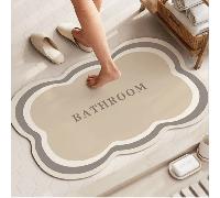 Tapis de bain en silicone anti-algues, tapis absorbant, tapis de toilette, tapis antidérapant et séchage rapide, tapis pour les pieds, tapis de salle de bain et de cuisine, tapis doux, décoration de s