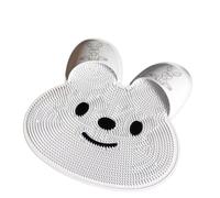 Tapis de bain en silicone en forme de lapin pour enlever les peaux mortes, design antidérapant avec ventouse, fonction exfoliante de massage, pour salle de bain, douche, baignoire