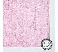 Tapis de bain et tapis de toilettes, lot de 2 pièces, 50 x 80 cm et 50 x 55 cm, 100 % coton, qualité hôtelière, disponible en 15 couleurs différentes, rose, 50 cm x 70 cm