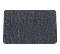 Tapis de bain galet à mémoire de forme gris 50x80cm