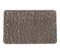 Tapis de bain galet à mémoire de forme taupe 50x80cm