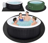Tapis de bain gonflable rond de 228,6 cm - Absorbant et antidérapant - Protection pour spa et piscine