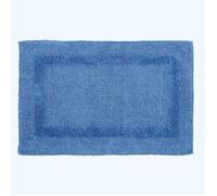 Tapis de bain - HOMESCAPES - 50 x 80 cm - Coton doux - Réversible - Bleu cobalt