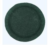 HOMESCAPES Tapis de Bain Rond en Coton, Tapis Rond Salle de Bain 80 cm, Tapis de Bain Vert Mousse