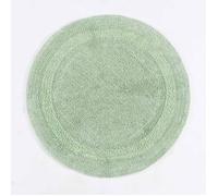 Tapis de bain - HOMESCAPES - Rond - 80 cm - Vert sauge - 100% coton ultra doux