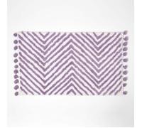 HOMESCAPES Tapis de Bain Violet Zigzag, Tapis de Salle de Bain Absorbant 50x80 cm