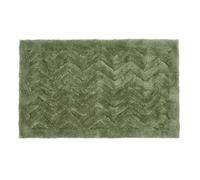 Tapis de bain - HOMESCAPES - Zigzag en relief - 100% coton - Vert - 50 x 80 cm