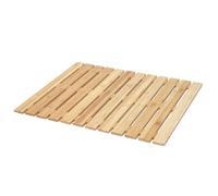 Tapis de bain HWC-E73, tapis antidérapant, bambou, 60x50cm