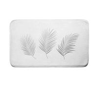 Tapis de Bain Imprimé Orbella 45x75cm Blanc & Argent
