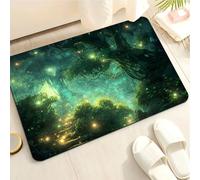 Tapis de Bain Insectes d'arbre Vert Tapis Salle de Bain Doux Microfibre Tapis de Douche Antiderapant Lavable Machine Bath Mat Absorbant d'eau Epais Rug 40x60cm