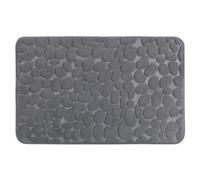Tapis de salle de bain Pebbles - Mémoire de forme - Gris