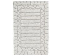 Tapis de Bain Moderne en Coton Rectangulaire 60 x 90 cm Salle de Bain Beige Tekk