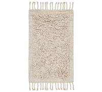 Tapis de Bain Moderne en Coton Rectangulaire avec Franges 50 x 80 cm Salle de Ba