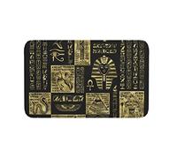 Tapis De Bain Motif Doré De L'Égypte Ancienne Paillasson Lavable Machine Tapis De Porte Facile À Nettoyer Tapis Entrée Intérieur pour Jardin Extérieur D'Entrée 40X60Cm