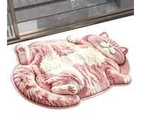 Tapis de bain pour chat, tapis de sol absorbant en faux cachemire | Tapis de sol pour chat, design doux et absorbant offrant un pied confortable pour les salles de bains, chambres, cuisines
