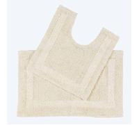 Tapis de bain pur Coton haut de gamme 2 pièces Crème