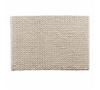 Douceur d'Intérieur, Tapis de Bain (50 x 80 cm) Isalis Blanc, Polycoton Jacquard