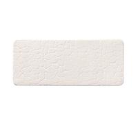 Douceur d'Intérieur, Tapis de Bain (50 x 120 cm) Ricochet Blanc, Microfibre Unie Relief