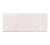 Douceur d'Intérieur, Tapis de Bain (50 x 120 cm) Ricochet Blanc, Microfibre Unie Relief