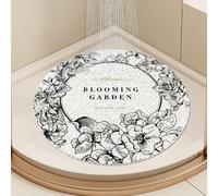 Tapis de Bain Rond antidérapant pour Douche, Tapis de Douche d'angle antidérapant, Tapis de Douche pour Camping-Car pour l'intérieur de la Douche d'angle, Facile à Nettoyer (Couleur : D, Tai