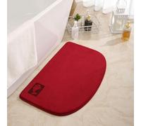 Tapis de bain semi-circulaire en mousse à mémoire de forme douce pour salle | Tapis de salle de bain semi-rond antidérapant en velours lavable