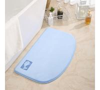 Tapis de bain semi-circulaire en mousse à mémoire de forme douce pour salle | Tapis de salle de bain semi-rond antidérapant en velours lavable