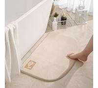 Tapis de bain semi-circulaire en mousse à mémoire de forme douce pour salle | Tapis de salle de bain semi-rond antidérapant en velours lavable